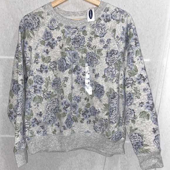 Old Navy Floral Crop Sweatshirt 